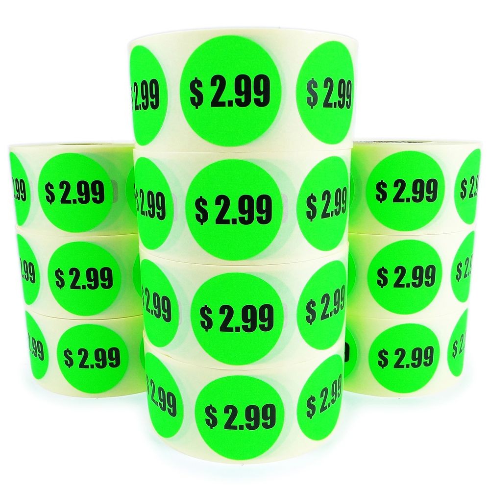 $2.99 Price Labels - 1.5"