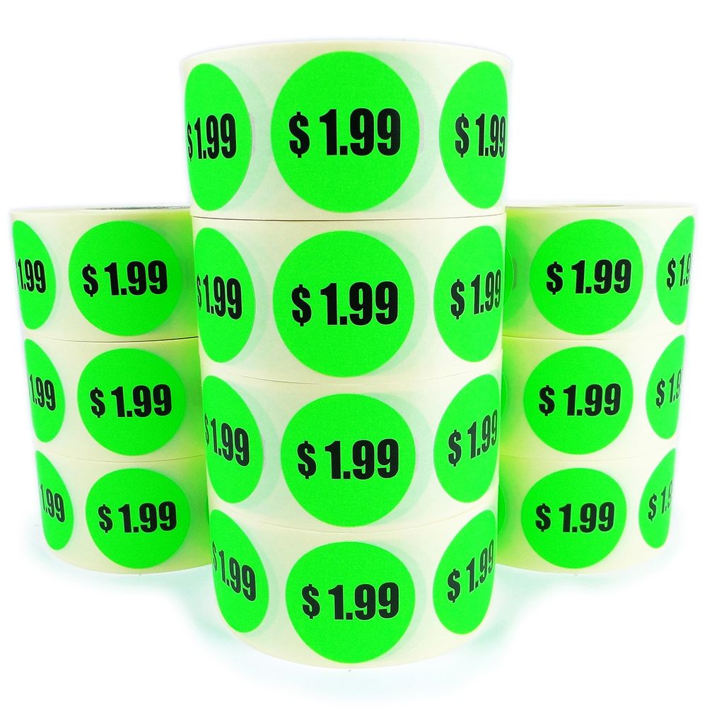 $1.99 Price Labels - 1.5"