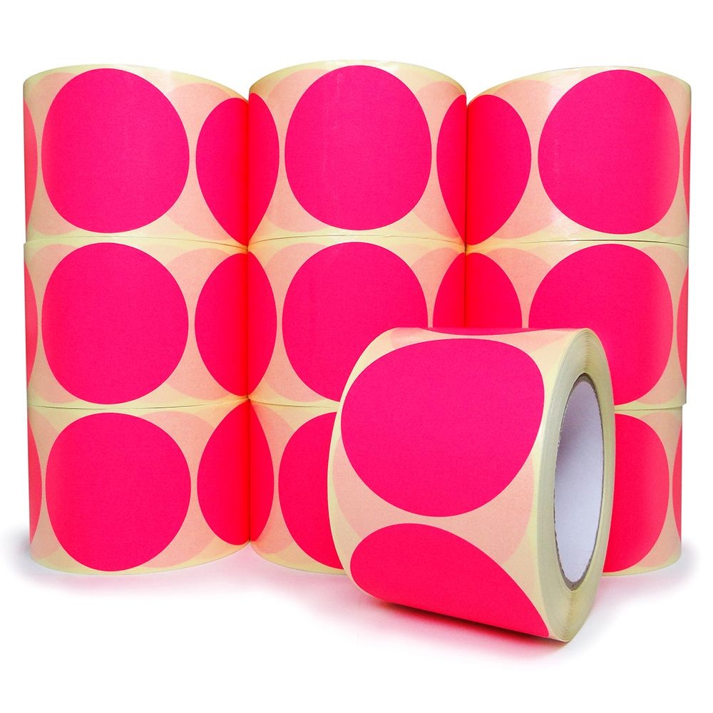 Pink Coded Labels 3"