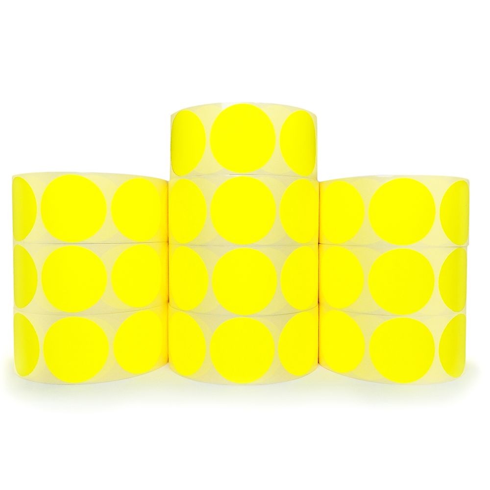 Yellow Coded Labels 2"