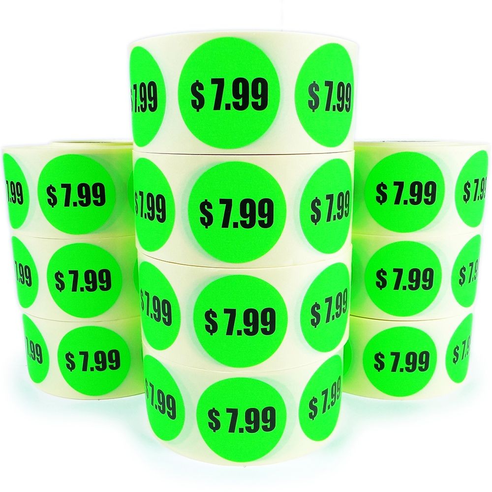 $7.99 Price Labels - 1.5"