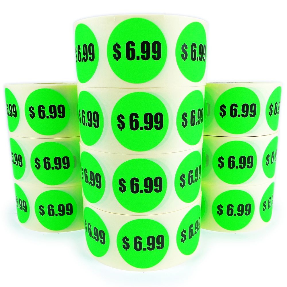 $6.99 Price Labels - 1.5"
