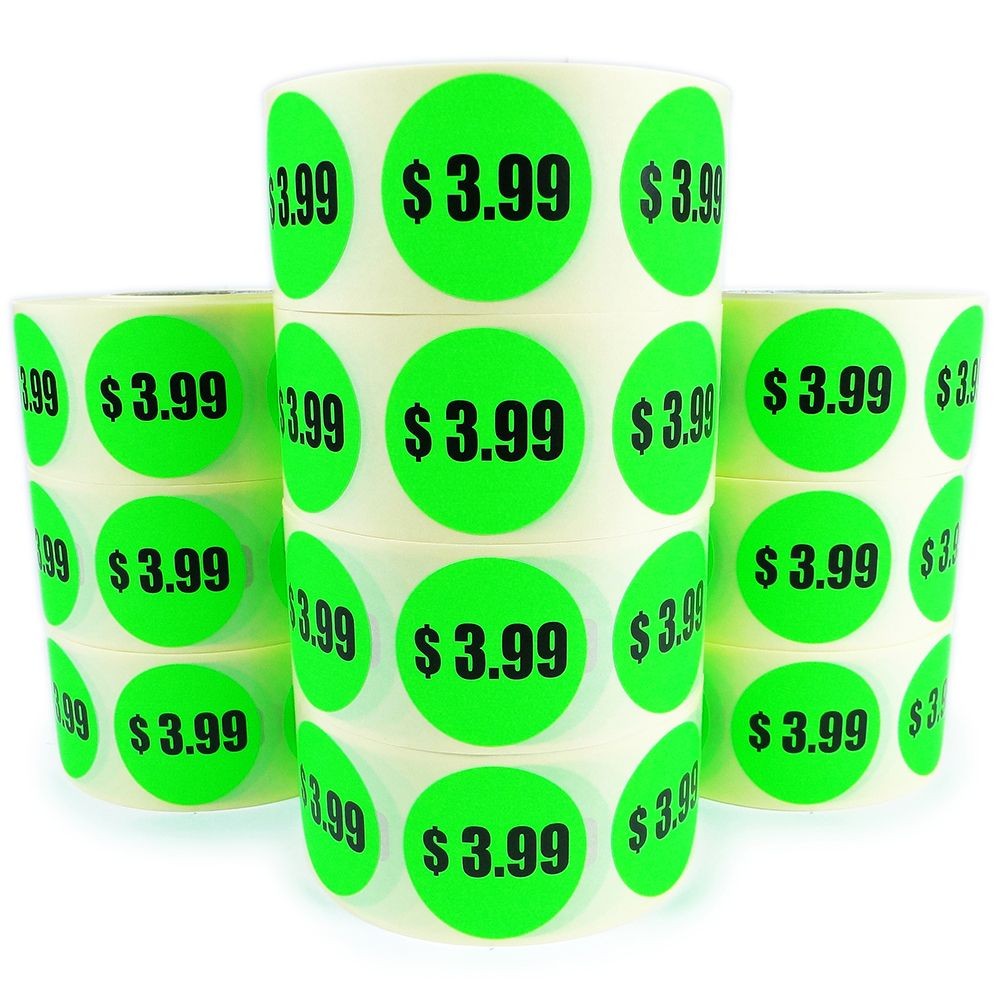 $3.99 Price Labels - 1.5"