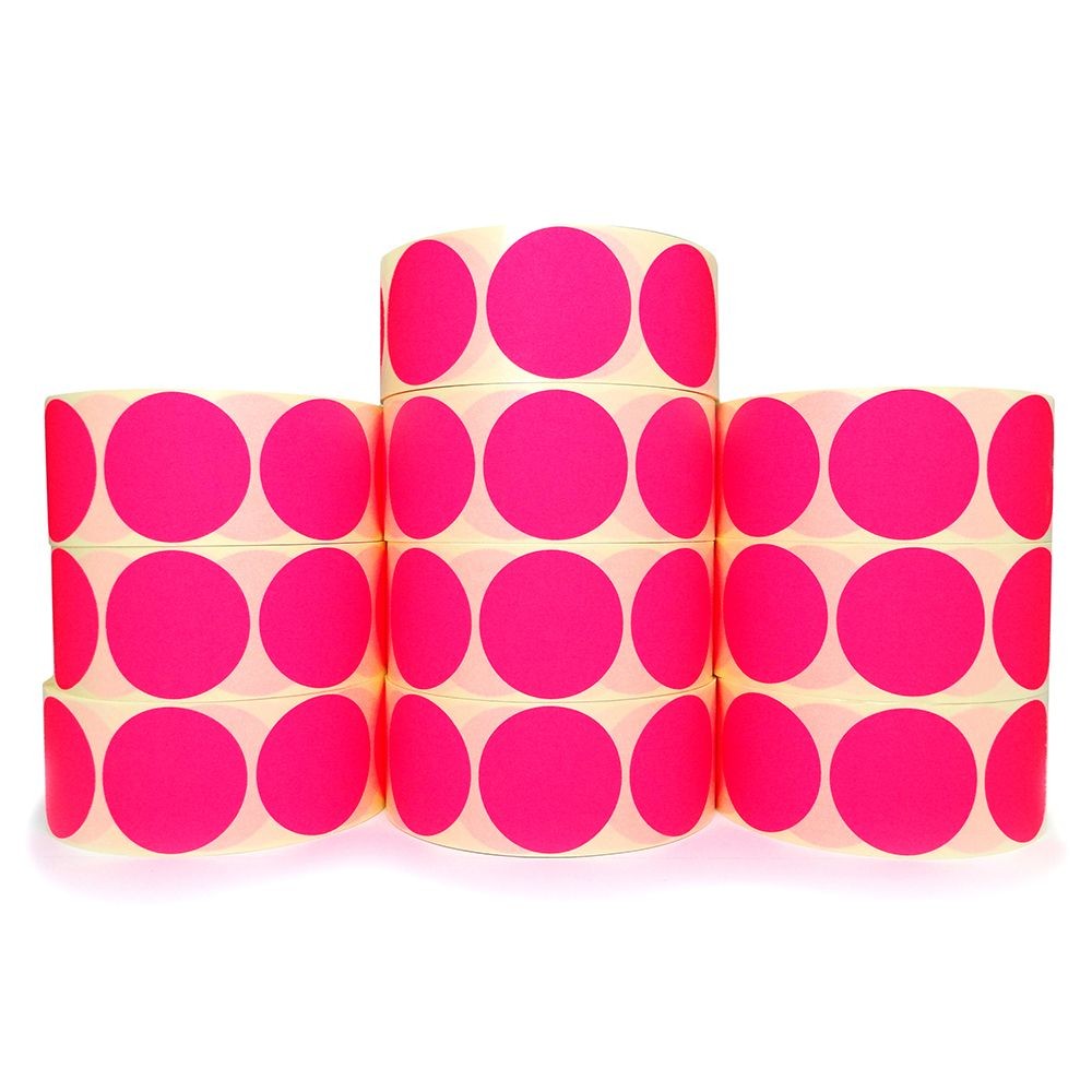 Pink Coded Labels 2"