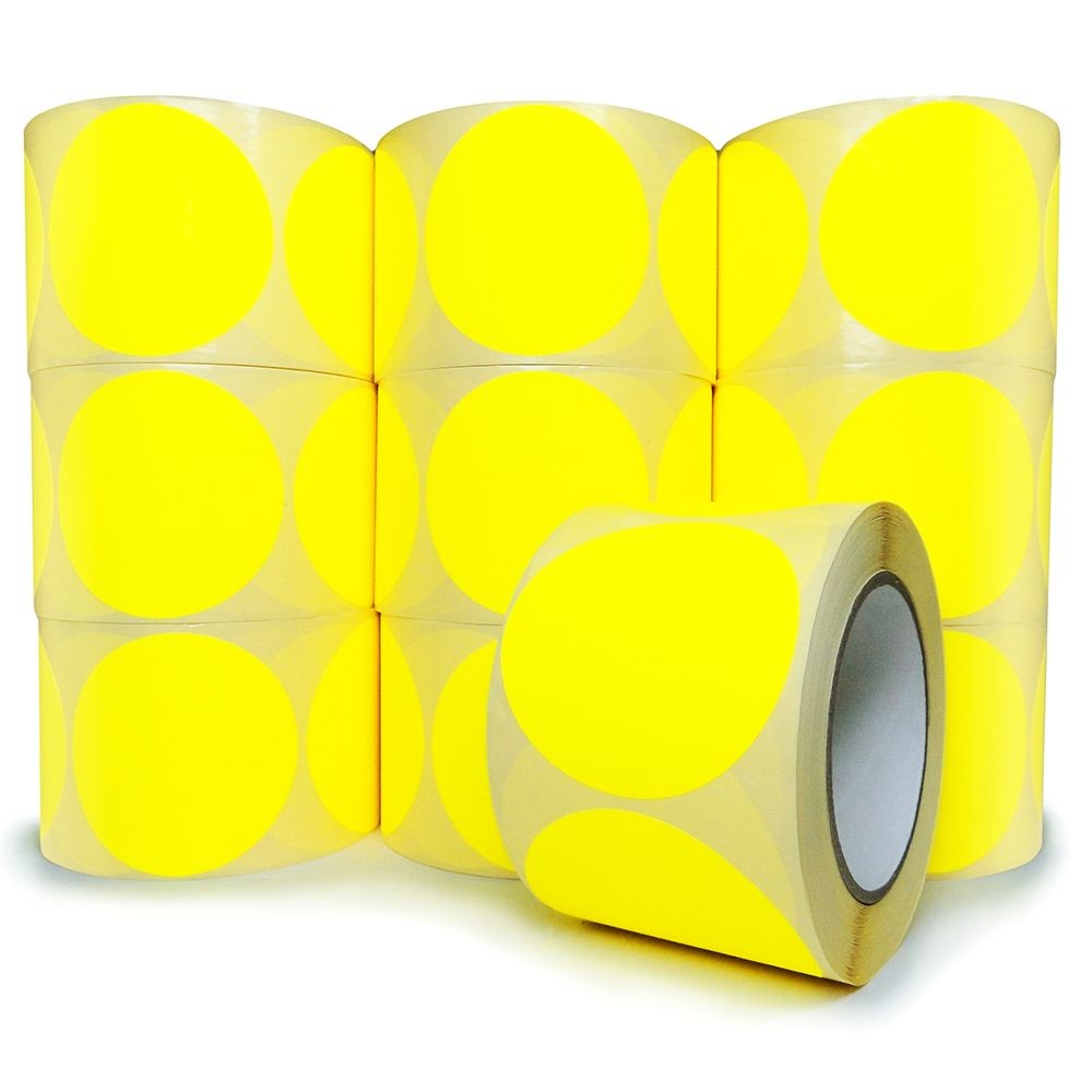 Yellow Coded Labels 3"