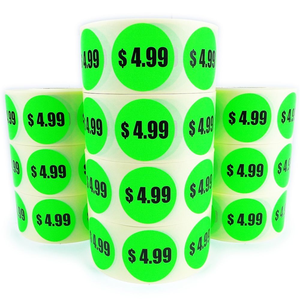 $4.99 Price Labels - 1.5"